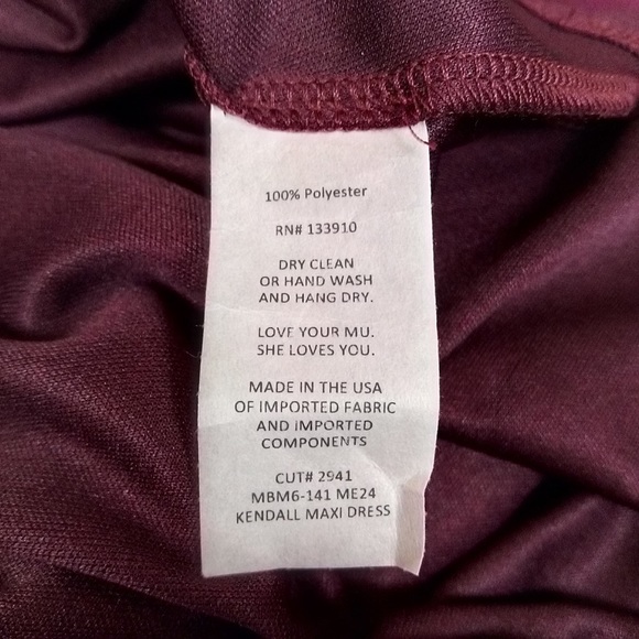 Show Me Your Mumu | ‘Kendall’ Merlot Chiffon Sheer Drapey Formal Maxi Dress - Picture 7 of 8